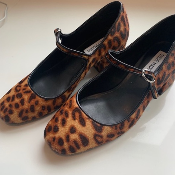 Steven Madden Leopard Print Mary Jane Shoes. Size 7.5 - Picture 2 of 4